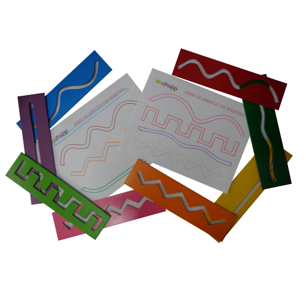 Juego de 8 regletas pre escritura