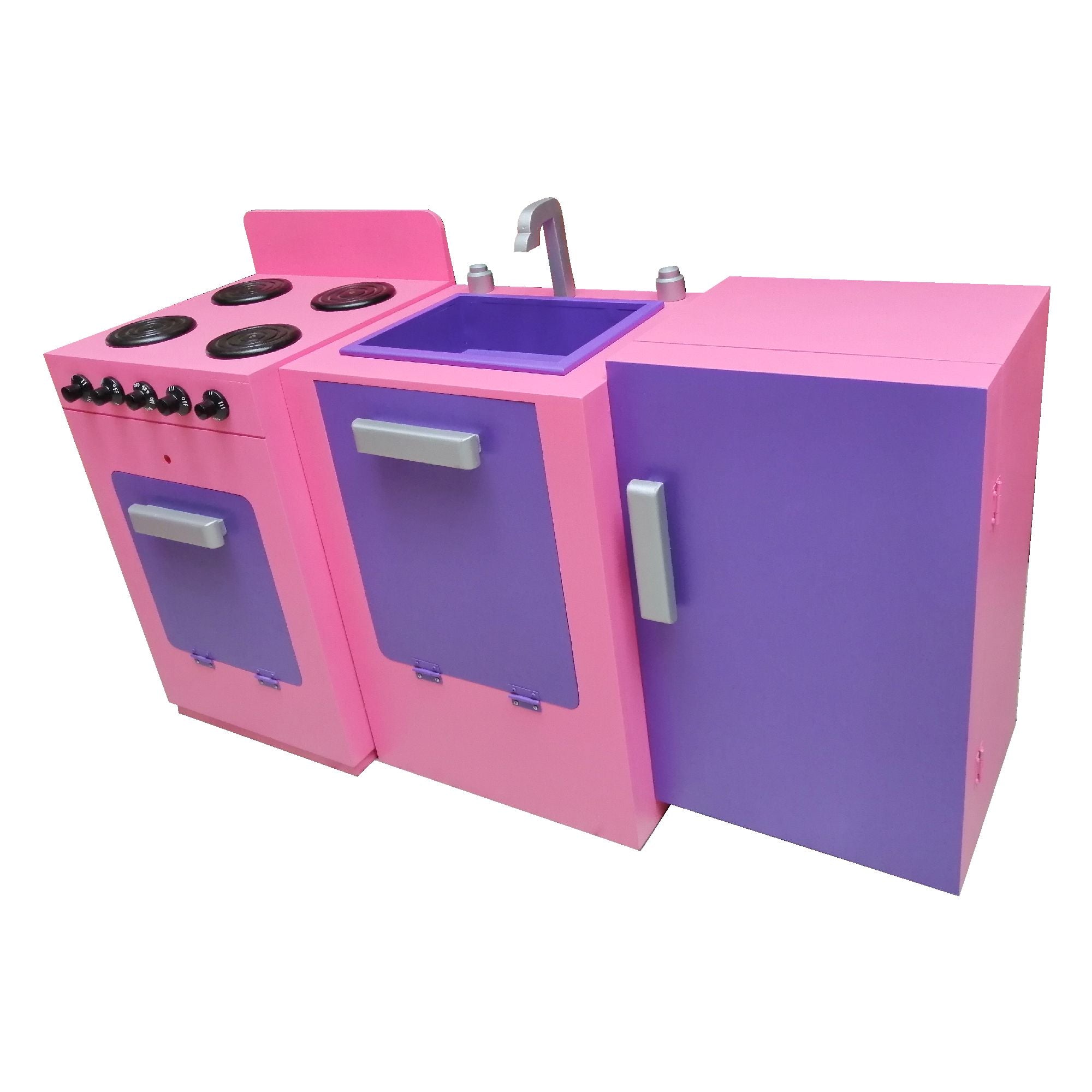 Juego de cocina x 3 estufa, nevera y lavaplatos