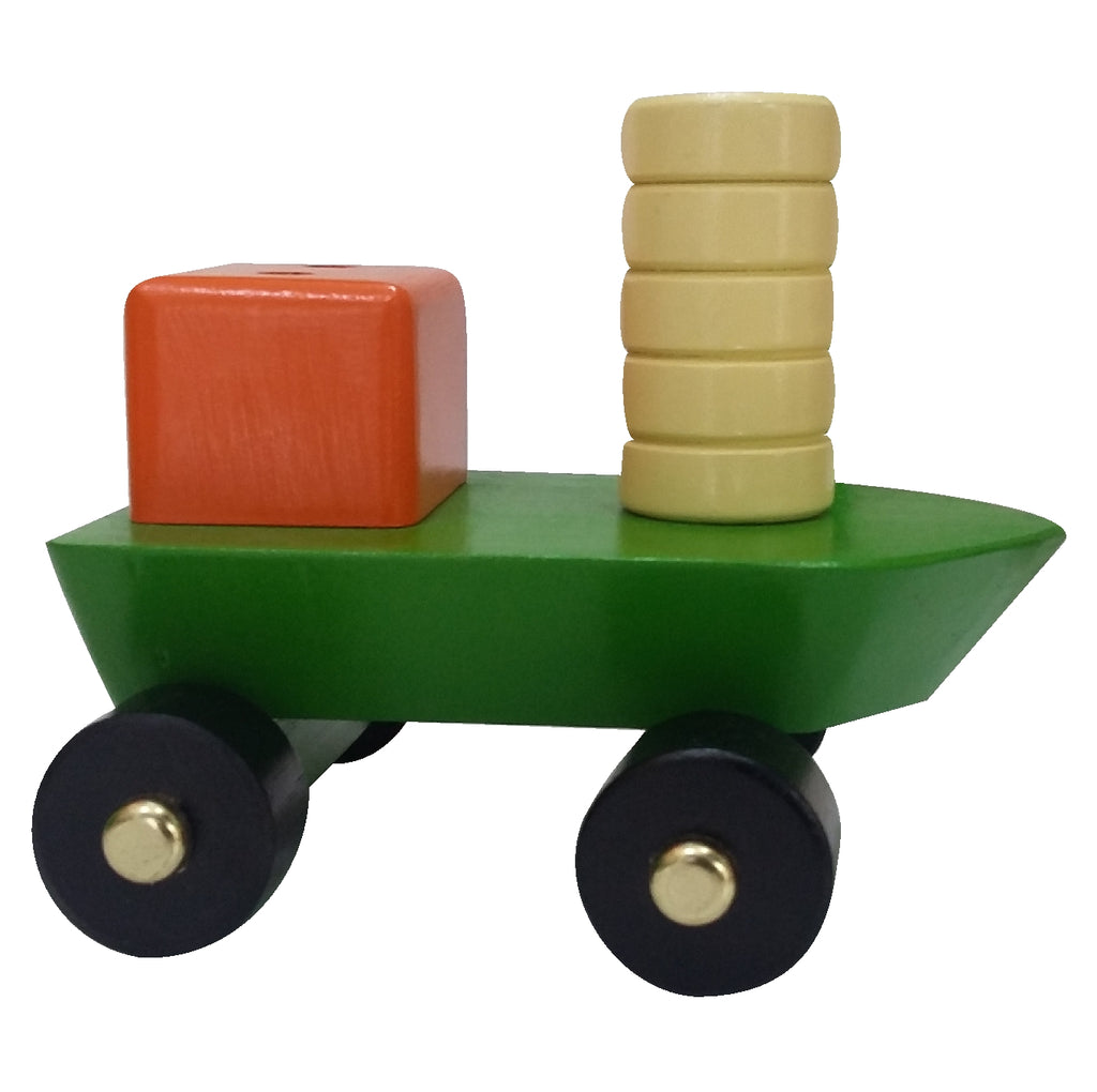 Set juegos de arrastre medios de transporte avión, barco, helicóptero, camión y tren