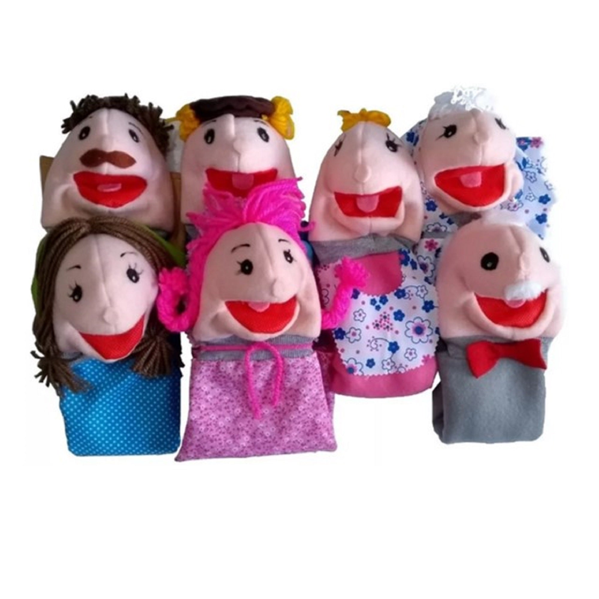 Títeres de guante familia x 7