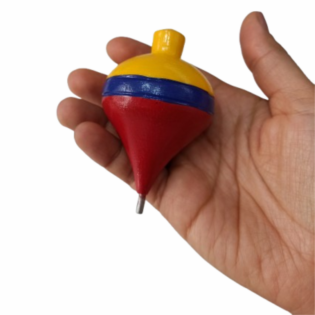 Trompo en madera pintado