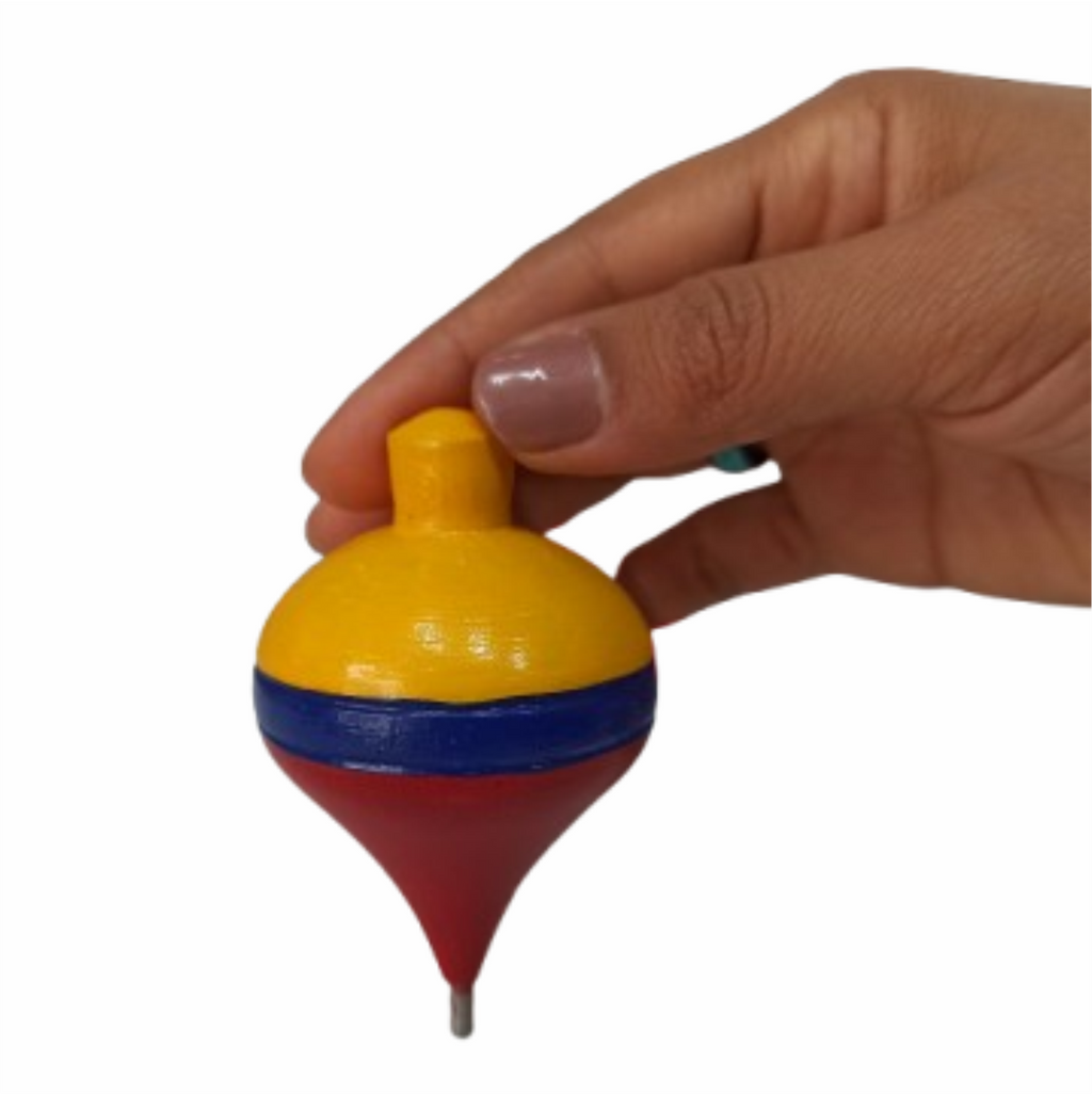 Trompo en madera pintado
