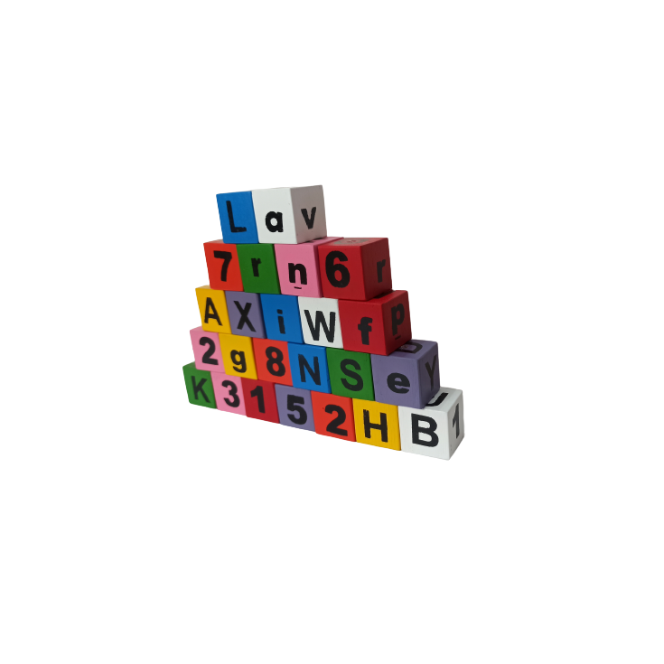 Caja por 24 cubos abecedario