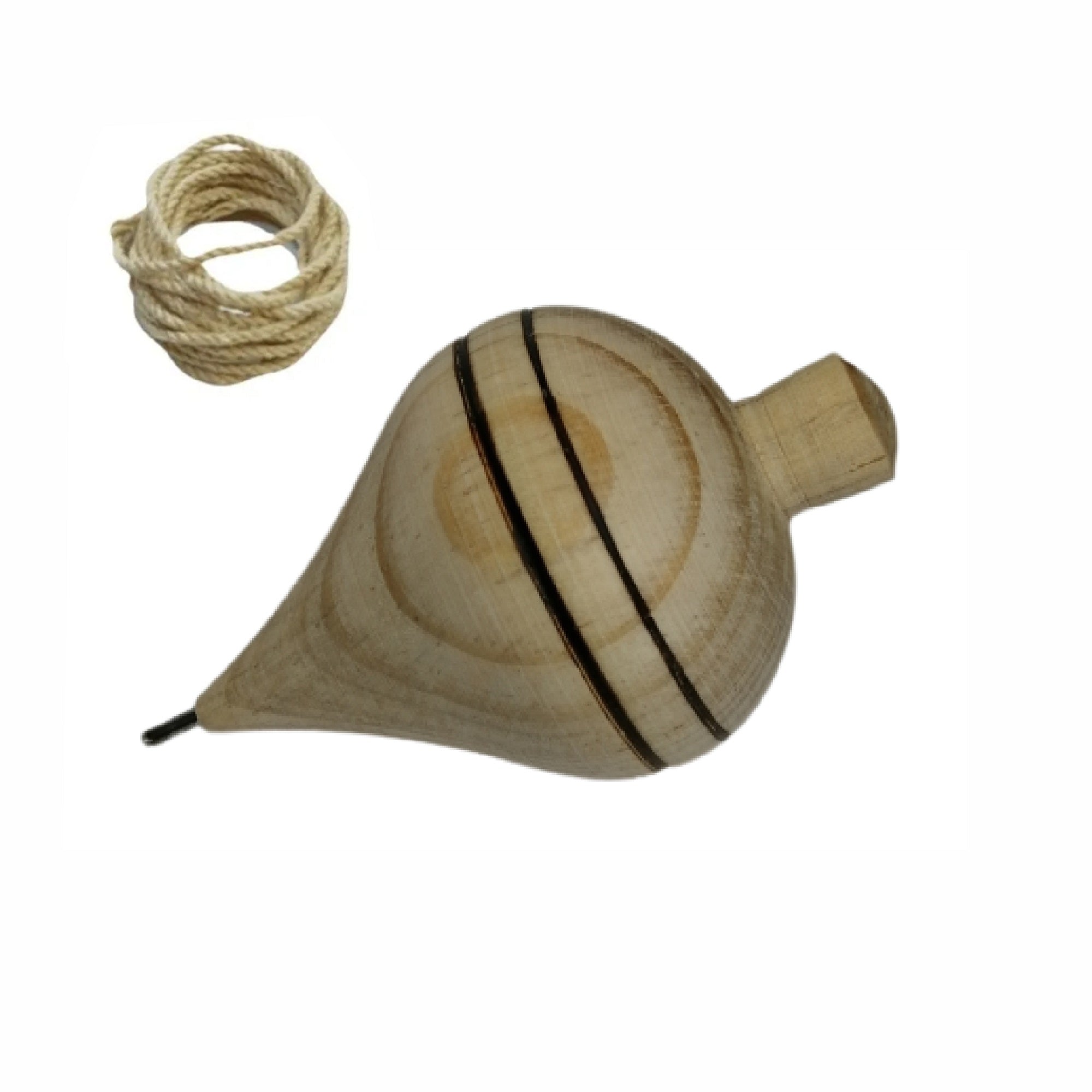 Trompo en madera sin pintar