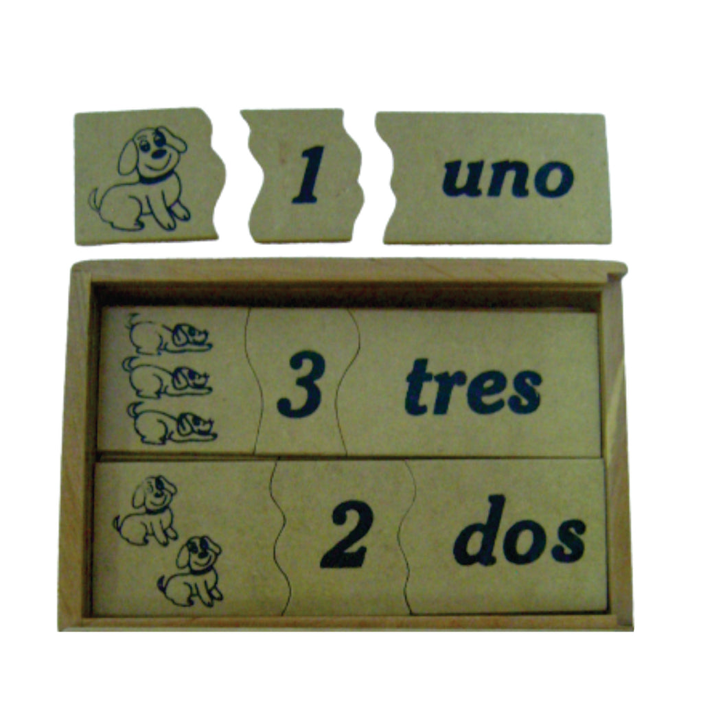 Rompecabezas de números y letras (perritos)