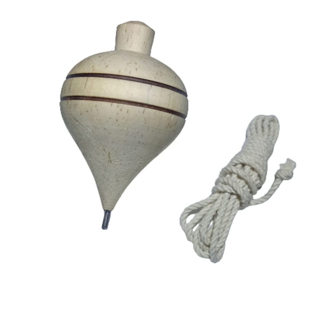 Trompo en madera sin pintar